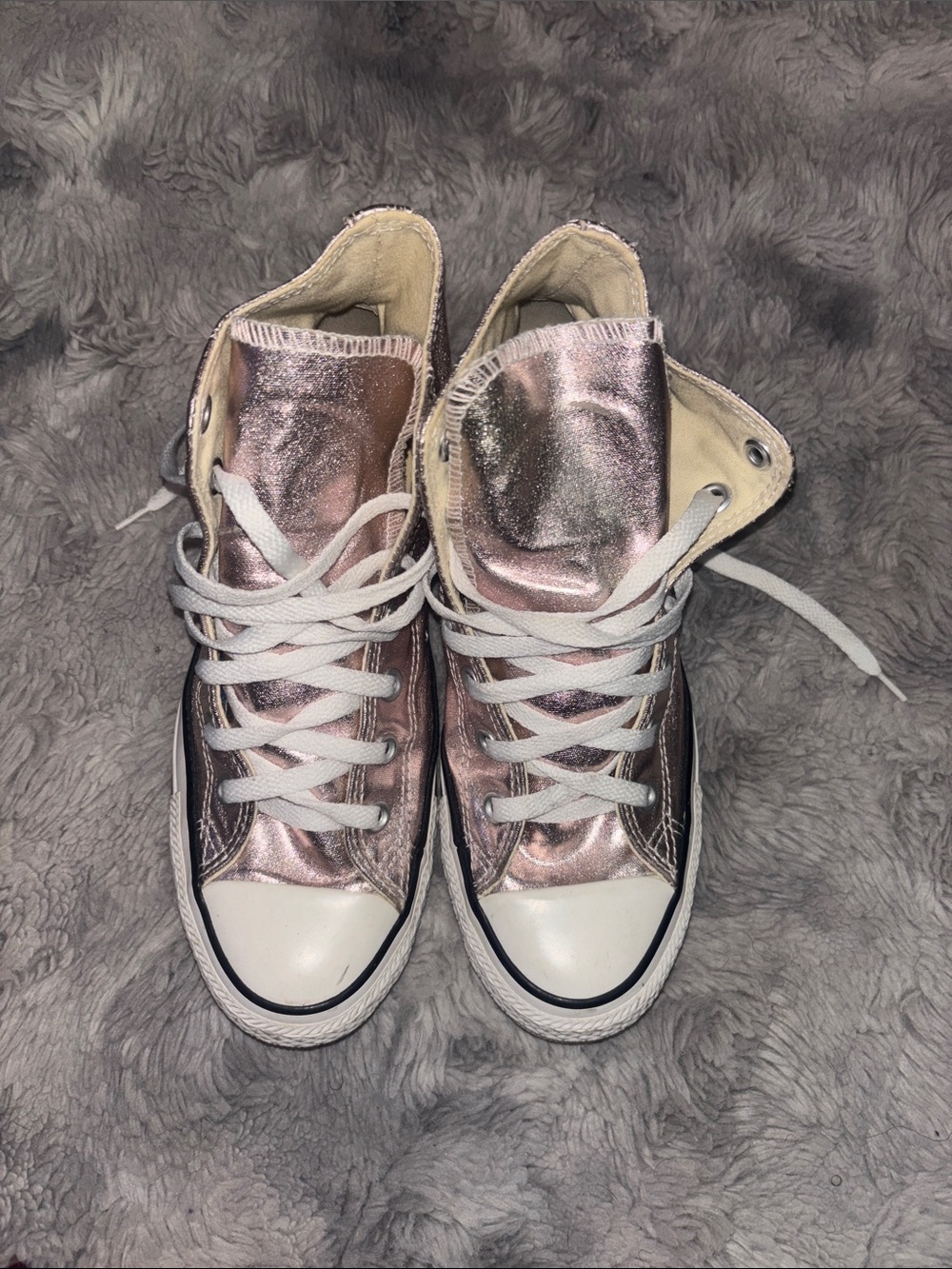 Converse Metallic Pink High Top Sneakers - Picture 3 of 3